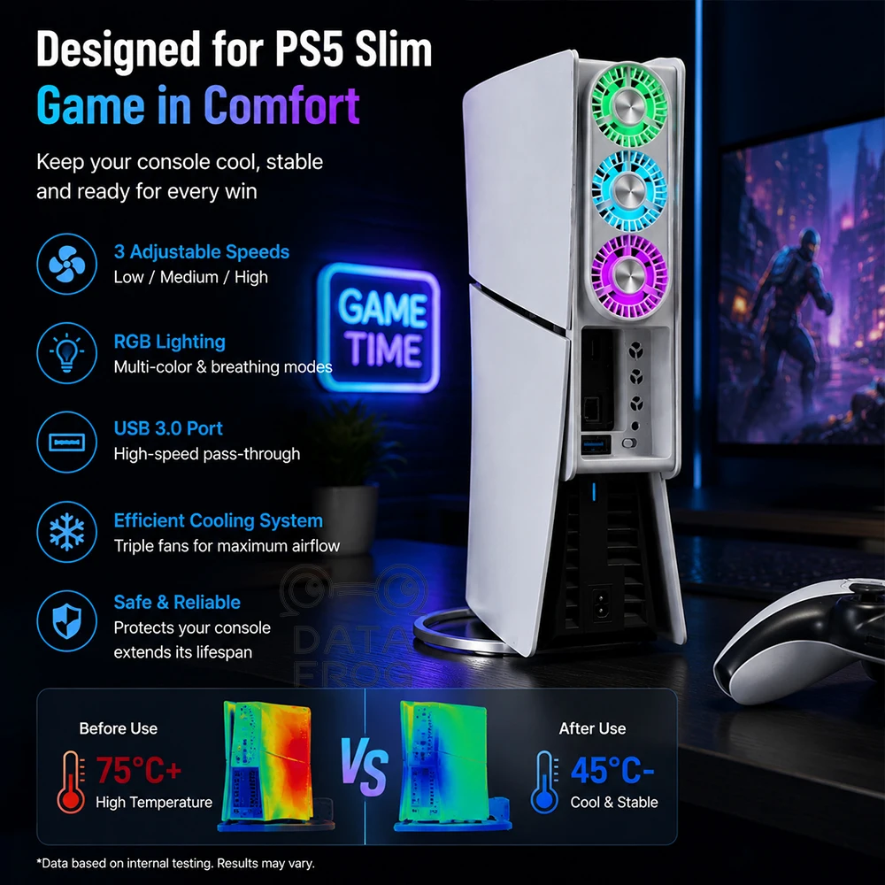 Enfriador RGB DATA FROG Compat - Essential Gaming Accessories reseña y precio