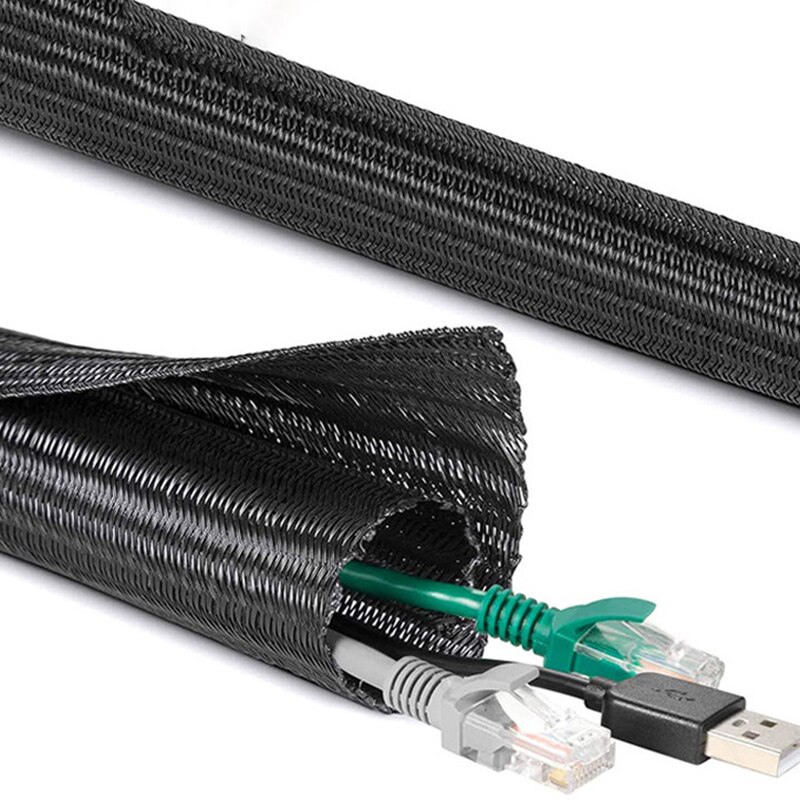 Funda trenzada aislada negra d - Cable Sleeve Braided reseña y precio