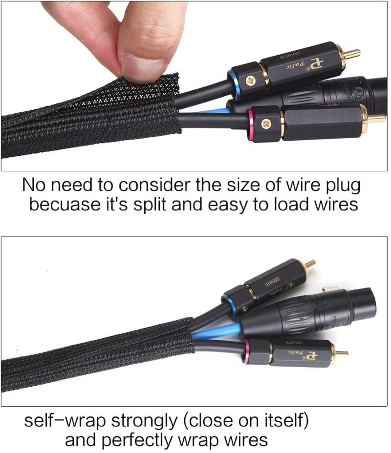 Funda trenzada aislada negra d - Cable Sleeve Braided reseña y precio